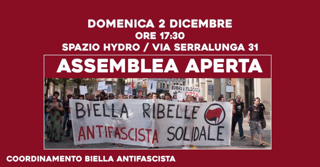 Assemblea Coordinamento Antifascista, Spazio Hydro, 2018